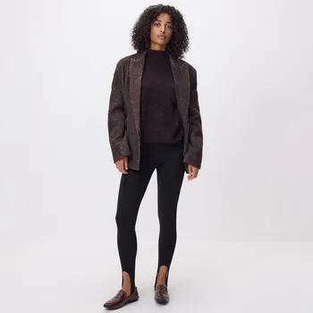 Dámské kalhoty Reserved - Legíny s&nbsp;vysokým podílem viskózy - černý - 608GA-99X - 608GA-99X-S