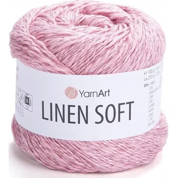 Příze Příze YarnArt Linen Soft / 100 g / len, viskóza, bavlna / 7322 / malinová