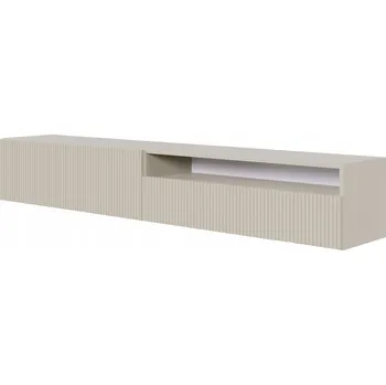 Televizní stolek TV stolek Veldio závěsný s nikou 175 cm Šedobéžový - Selsey Design