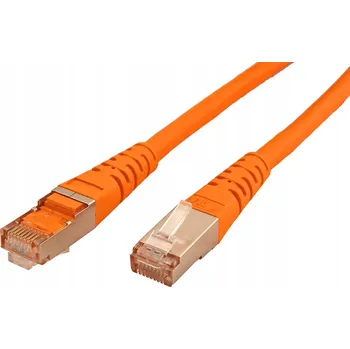 Síťový kabel ROLINE S/FTP patchkabel kat. 6, 0,5m, oranžový