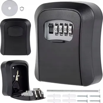 Trezor 100% KOVOVÝ Trezor na Klíče Schránka Kasička na Kód Šifru AirBnB Booking