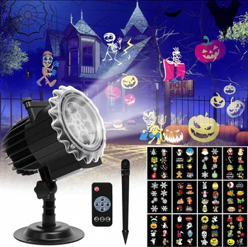 Světelný efekt VÁNOČNÍ LASEROVÝ PROJEKTOR VENKOVNÍ LED 7W VODĚODOLNÝ S DÁLKOVÝM OVLÁDÁNÍM