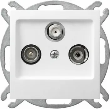 Elektrická zásuvka Průchozí anténní zásuvka Ospel AS RTV-SAT, bílá (GPA-GSP/m/00)