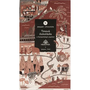 Čokoláda Tmavá čokoláda s Kampotským pepřem – .pepper..chocolate 50 g