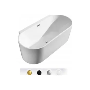 Volně stojící akrylátová vana Braider Restia, odtok uprostřed, 170 x 80 cm