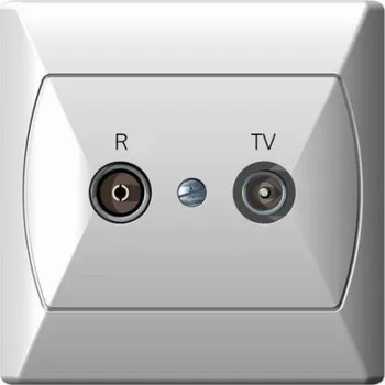 Elektrická zásuvka RTV zásuvka Ospel Akcent bílá