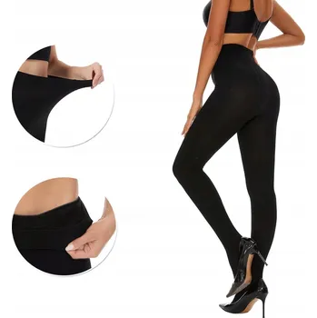 Dámské legíny Zimní dámské zateplené legíny s kožíškem, teplé, silné, fleecové, černé, velikost L