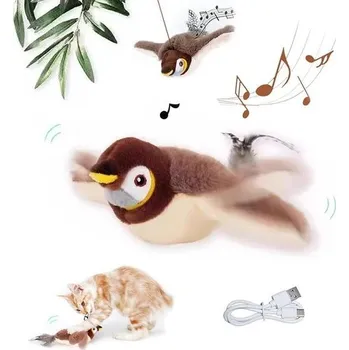 Hračka pro kočku HPiano kočičí hračka pták létající elektrická, kočičí hračka pták třepotající se, mávající pták