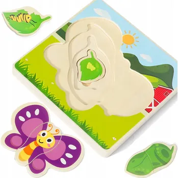 Dřevěná hračka Dřevěné puzzle NiceKids Motýlek