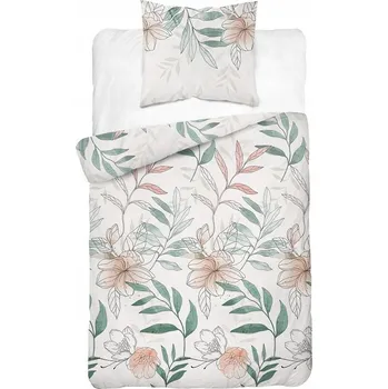 Povlečení Povlečení saténové 140x200 bílé zelené pudrové Home Satin