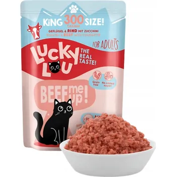 Krmivo pro kočku Lucky Lou Lifestage Adult Drůbeží a hovězí kapsička 300g