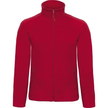 Pánská mikina B&C Pánská bunda micro fleece Velikost: M, Barva: červená