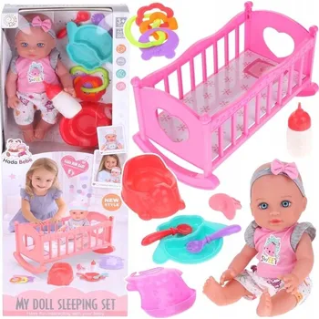 Panenka Kolébka pro panenky + Interaktivní Panenka Miminko Mluví Máma Táta