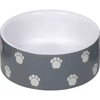 Miska pro psa Nobby keramická miska PATA šedá 12,0 x 4,5 cm / 0,25 l