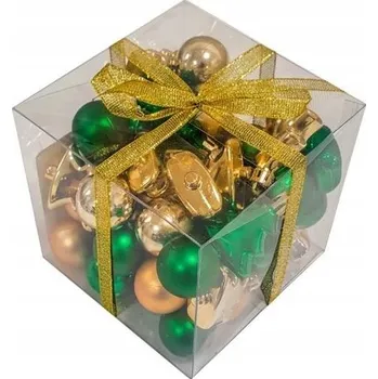 Vánoční dekorace Sada vánočních ozdob 50 kusů Nerozbitné Vánoční Baňky