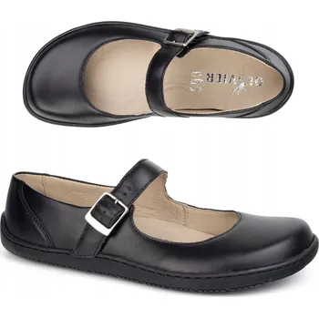 Dámské baleríny Baleríny barefoot dámské Olivier 1286 kožené na přezku černé 37