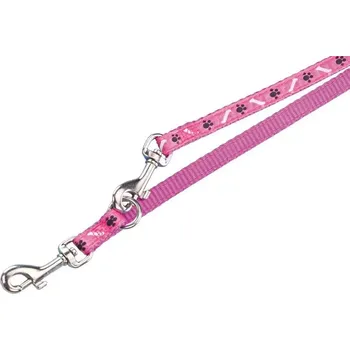 Vodítko pro psa Nobby MINI textilní vodítko 200cm / 10mm růžová