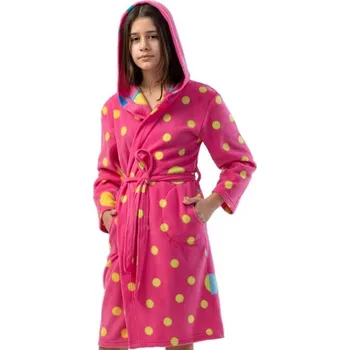 Dívčí župan Župan dívčí růžový s puntíky 1T0407 růžová 158-164-13-14-let