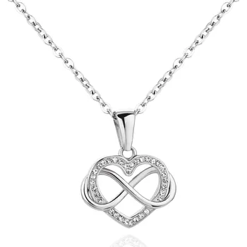 Náhrdelník Troli Něžný ocelový náhrdelník Srdce VEDN0354S + 2 měsíce na vrácení zboží