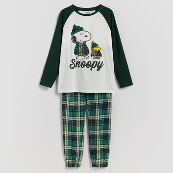 Reserved - Pyžamová souprava Snoopy - tmavě zelená - 627GX-79X - 627GX-79X-U98