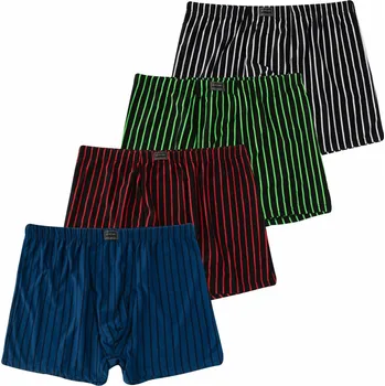 Boxerky FANNIFEN Pánské boxerky 4XL-7XL Pruhy PE-341- 4 ks v balení Barva: Mix, Velikost: 5XL