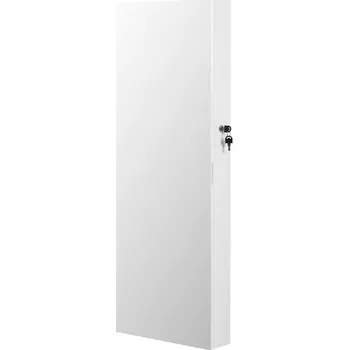 Šperkovnice Závěsná šperkovnice s velkým zrcadlem 2v1, bílá, 108x37,5 cm