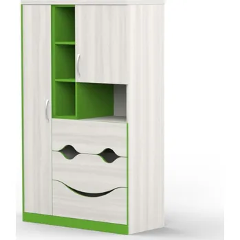 Ložnice BRADOP Šatní skřín CASPER obličej C124 Barevné provedení: CEZ - CREME ZELENÁ