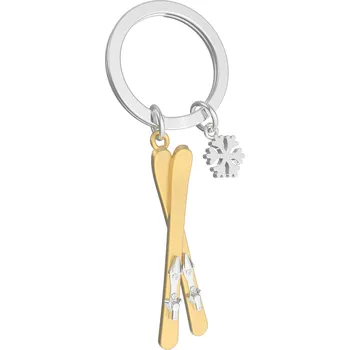 MTM Gifts Klíčenka Lyže a sněhová vločka