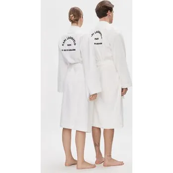 Dámské noční prádlo KARL LAGERFELD Župan Unisex 215M2180 Bílá Regular Fit L