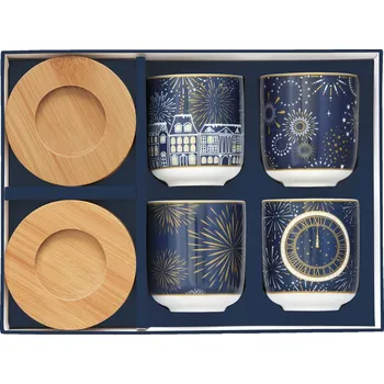 Easy Life, Itálie Easy Life - Sada čtyř pohárků na kávu Midnight - 110 ml