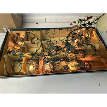 Vánoční dekorace Zlatokov Retro staré elektrické vánoční osvětlení Zlatokov Perla V 12 světýlek 1974