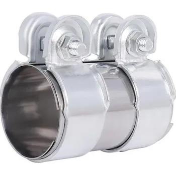 Vodovodní potrubí Spojovací trubka výfuku + objímky 51,0×90 mm (nerez)