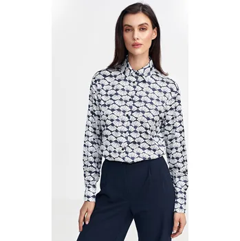 Dámská košile Saténová košile body K83 Barva: Vzorovaná, Velikost: S