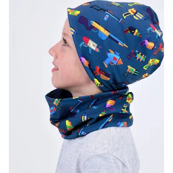 Čepice Kocour Mourek Čepice PISTOLE na modré Velikost 52-54