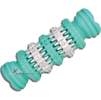 Hračka pro psa HipHop Dentální Kost s mátou, hračka pro psy, zeleno/bílá 15cm