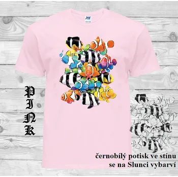 Dívčí oblečení detske-bavlnene-tricko-uv-potisk-rybicky Barva: Pink - růžová, velikost: 128