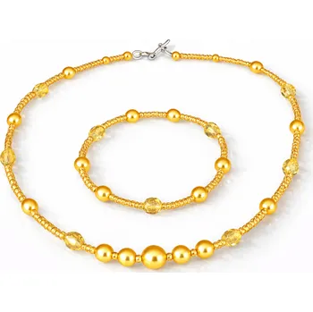 Souprava šperků Bižuterní souprava pro malé slečny - žlutá Marienka - Žlutá