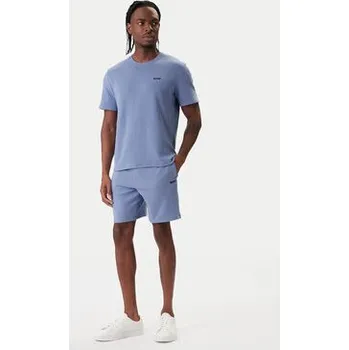 Pánské kraťasy BOSS Sportovní kraťasy Waffle 50535884 Světle modrá Regular Fit XXL