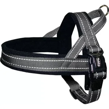 Postroj pro psa Nobby Classic Reflect Soft norský reflexní postroj šedý L