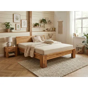 Postel Dubová manželská postel Montana Rustika 180x200