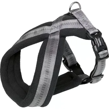 Postroj pro psa Nobby SOFT GRIP COMFORT postroj do X šedý S/M 40-60cm