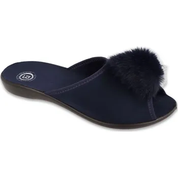 Dámská obuv Pantofle papuče bačkory Befado 255D014 tmavě modré s bambulí velikost: 39