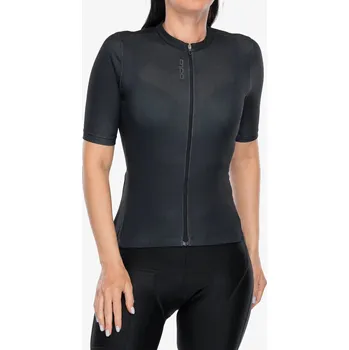 Cyklo triko dámské Odlo Essential T-Shirt S/U Collar S/S Full Zip - black
