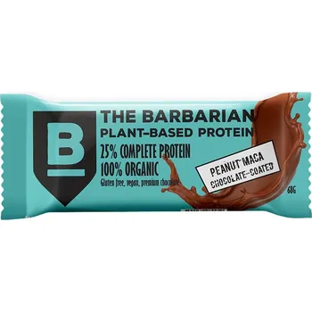 The Barbarian Proteinová Tyčinka Organic Chocolate Coated Peanut Maca, 68 g Protein Bar