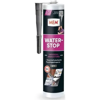 MEM Water Stop, univerzální tmel a parotěsná zábrana, ideální pro vnitřní i venkovní použití, bez