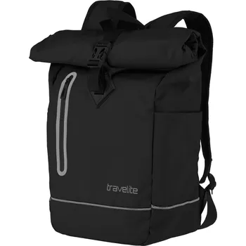 Městský batoh Travelite Basics Batoh Roll-up Plane Černý 19L