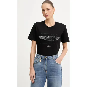 Pánské tričko Bavlněné tričko Elisabetta Franchi MA69P61E2 černá 99X, vel. 36