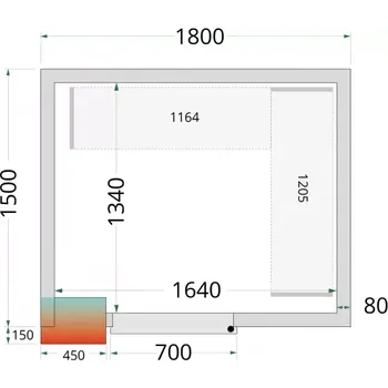 44360 Panely ke stavebnicovým boxům 80 mm Tefcold CR 180x150x220
