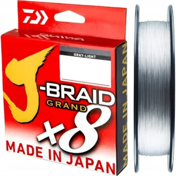 Daiwa pletená šňůra J-Braid Grand X8 Light Grey 135m 0,10mm 7kg