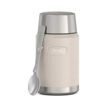 Thermos Icon 710 ml se skládací lžící a šálkem sandstone (pískovcová) Hnědá termoska na jídlo + DÁREK DLE VÝBĚRU!